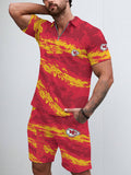 Kansas City Chiefs Limited Edition ZIP Polo Shirt And Shorts Two-Piece Suits