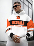 Cincinnati Bengals Printed Hooded Pocket Pullover Hoodie