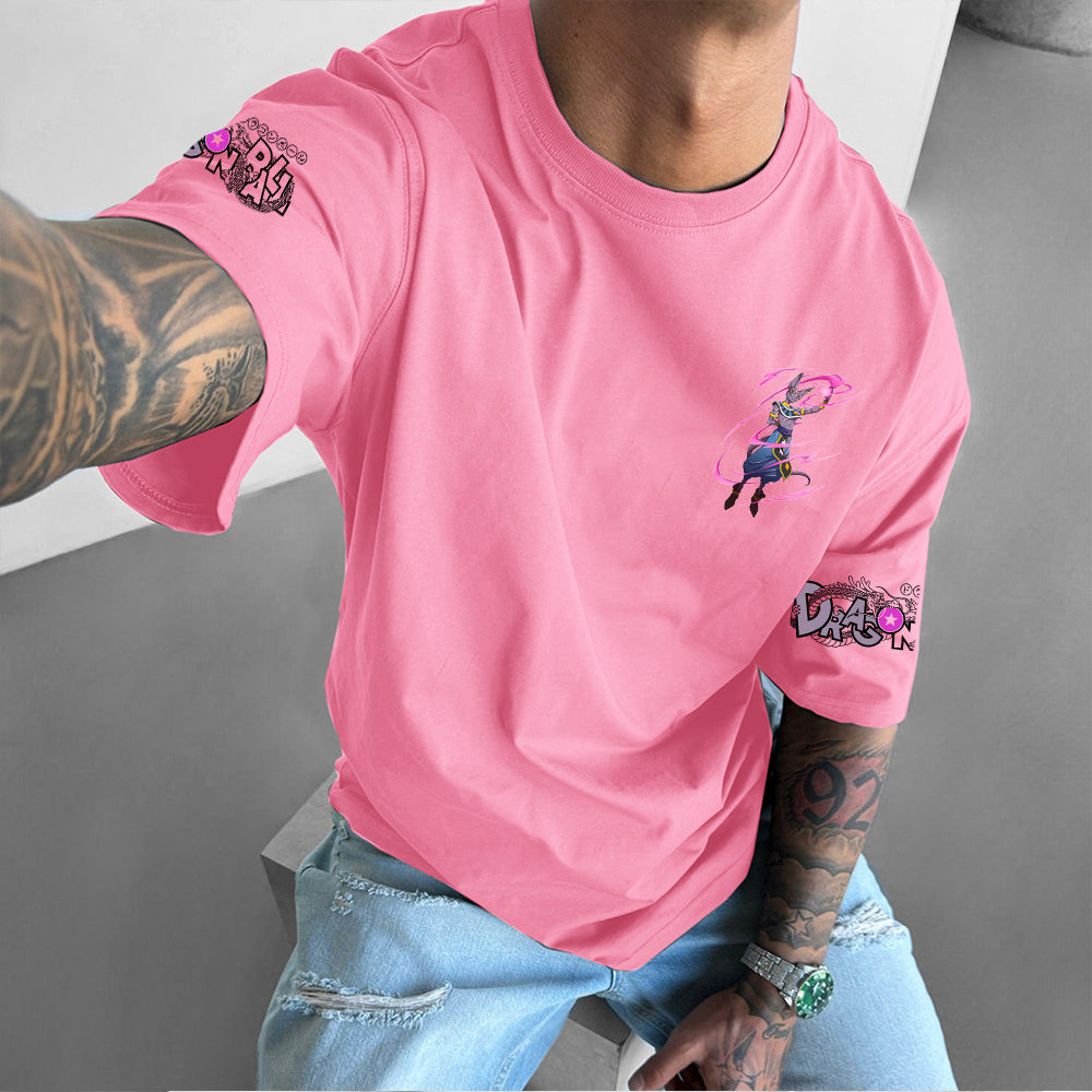 Unisex Oversized DB Anime Beerus Printed T-shirt