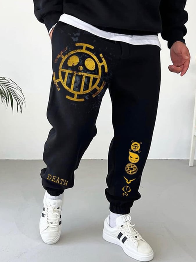 Men's Fashion   Tight Waist Tie-Up Trousers