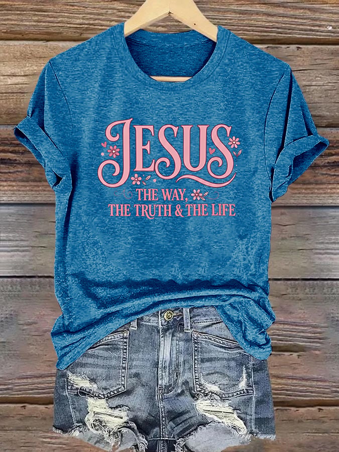 Women's  JESUS THE WAY Printed T-Shirt