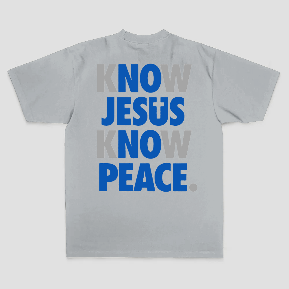 Know Jesus Know Peace Printed Men's T-shirt