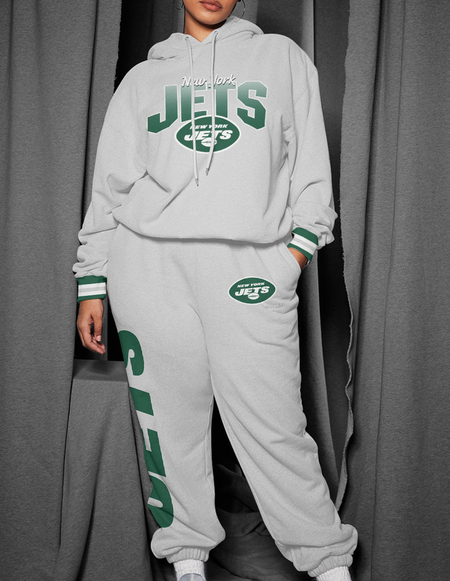 NEW YORK JETS 3D Printed Pullover Hoodie And Sweatpant 2pcs Tracksuits