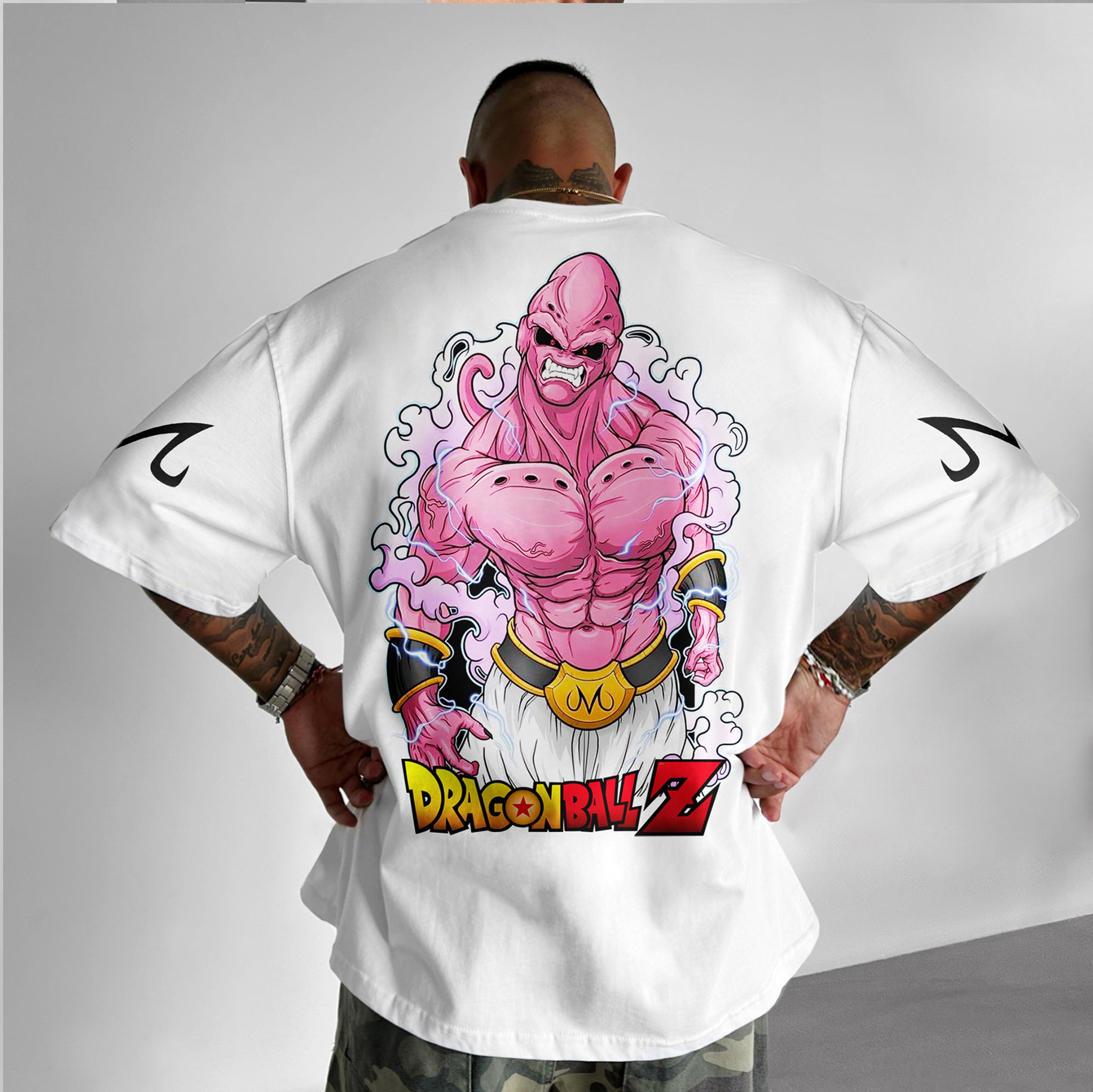 Oversized Dragon Ball Anime Villain Print T-Shirt