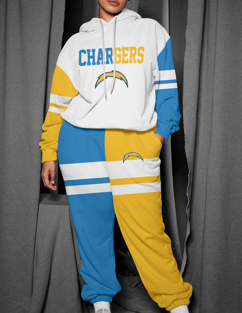 Los Angeles Chargers 3D Printed Pullover Hoodie And Sweatpant 2pcs Tracksuits