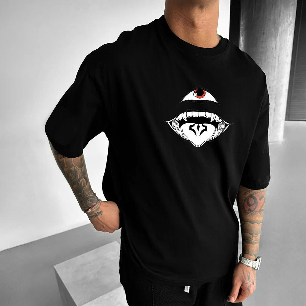 Unisex Casual Anime Ryomen Sukuna Print T-shirt