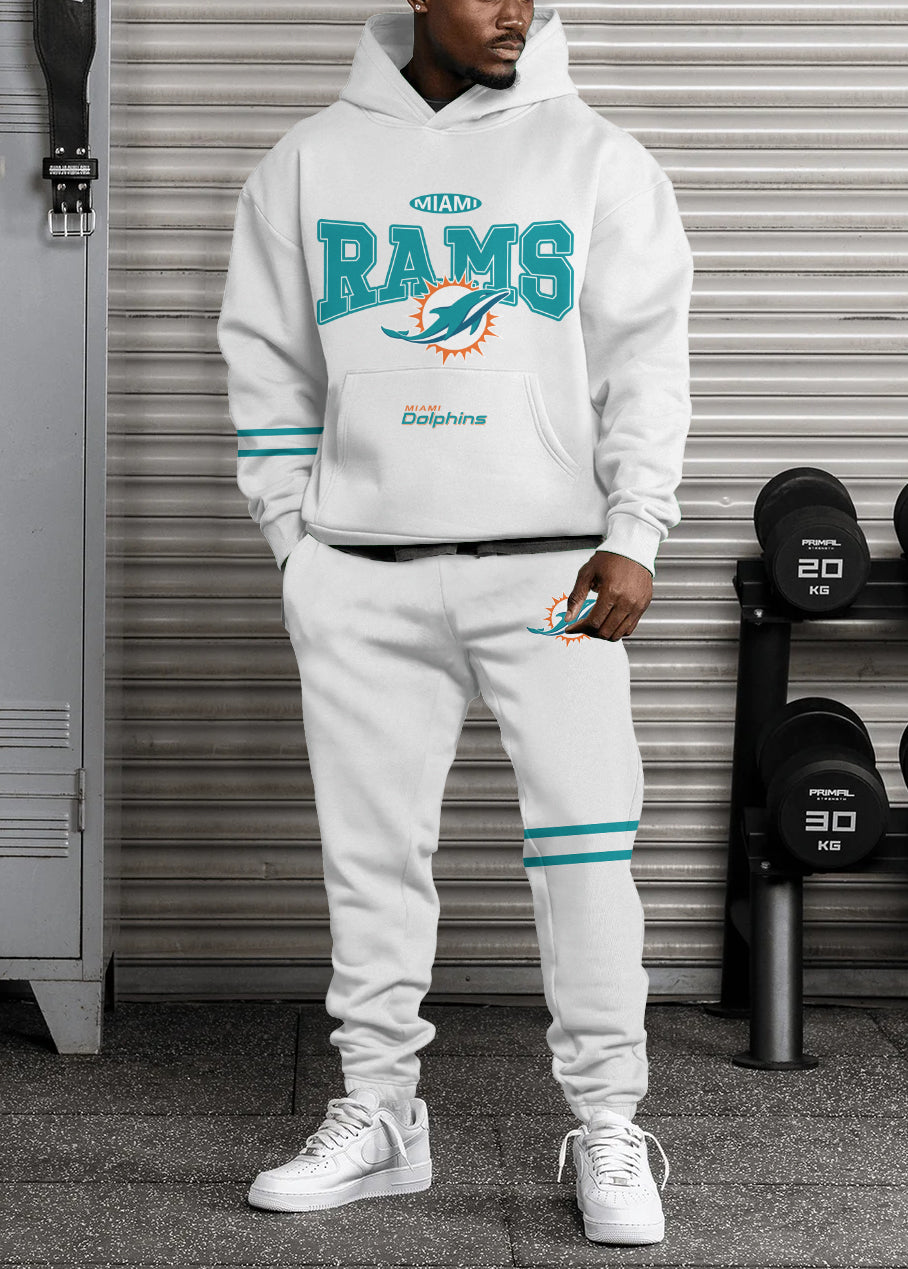 Miami Dolphins 3D Printed Pullover Hoodie And Sweatpant 2pcs Tracksuits