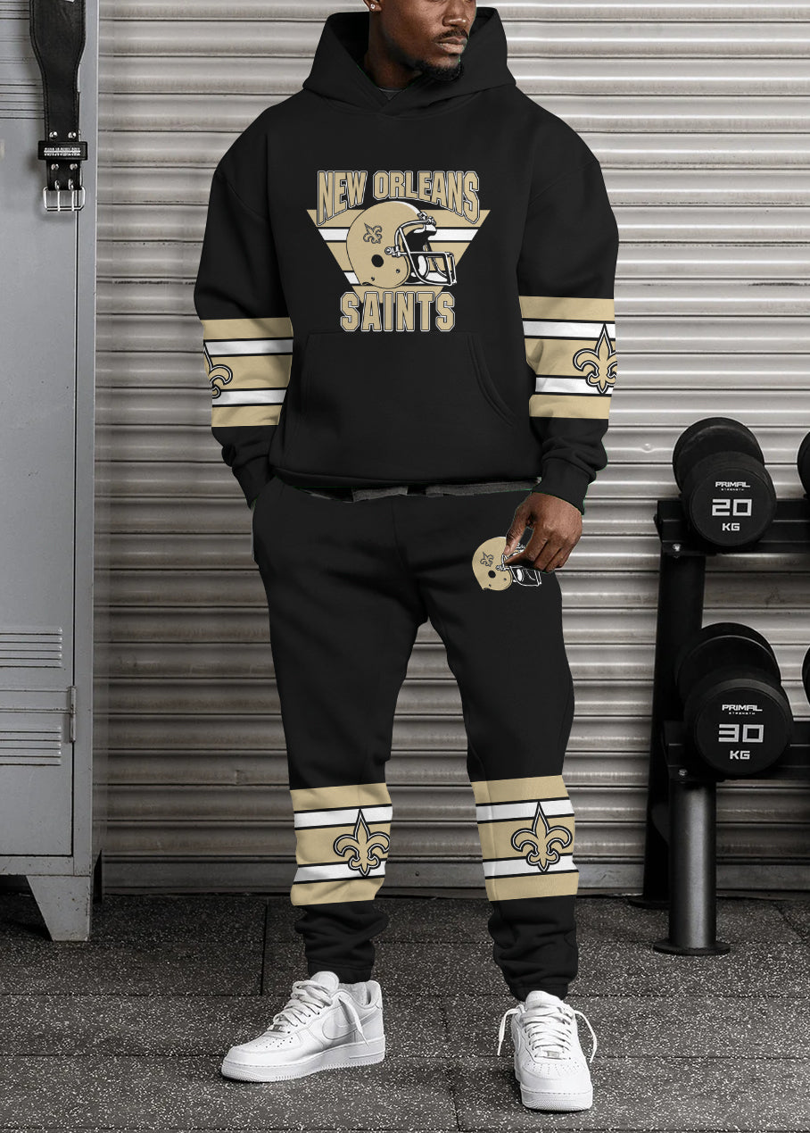 New Orleans Saints 3D Printed Pullover Hoodie And Sweatpant 2pcs Tracksuits