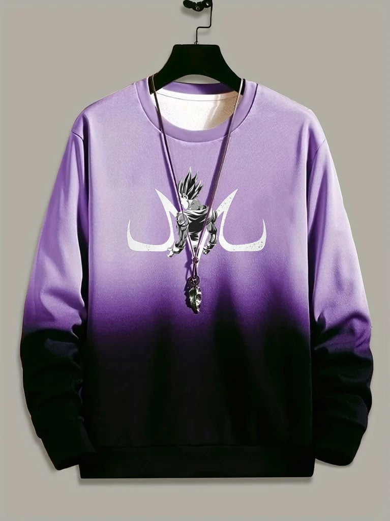 Men's Comic Printed Crew Neck Sweatshirt