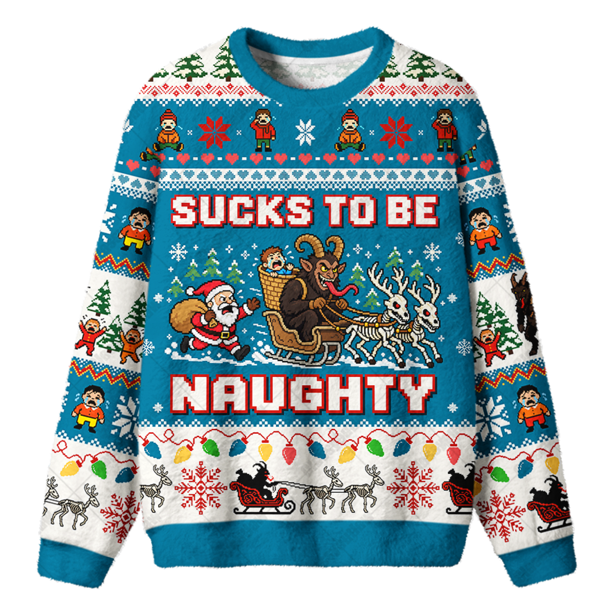 KRAMPUS NAUGHTY UGLY CHRISTMAS SWEATSHIRT — image 1