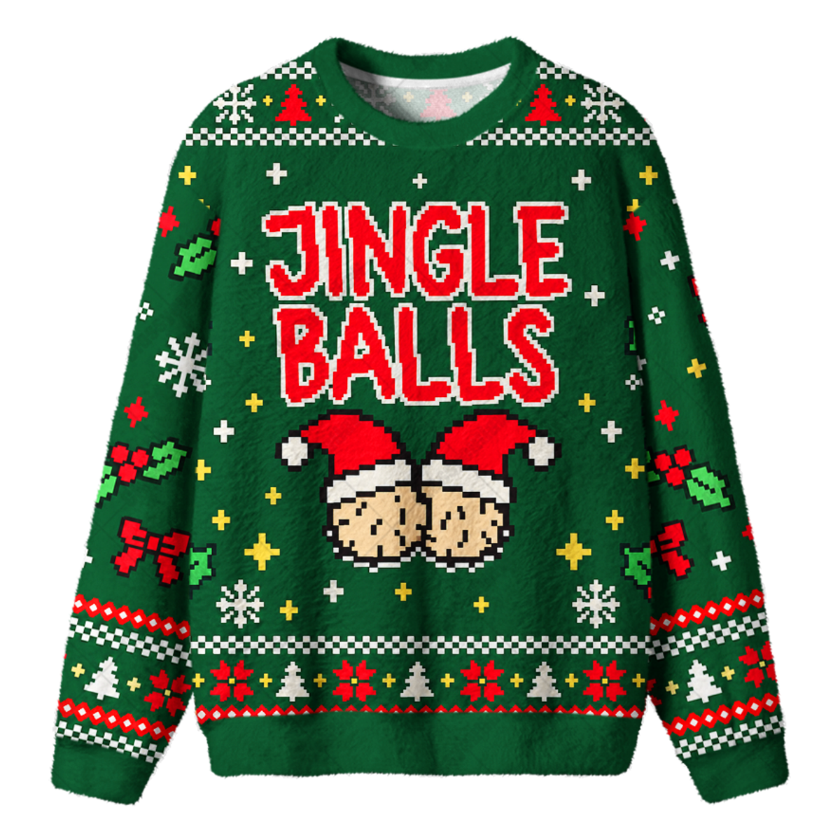 JINGLE BALLS XMAS UGLY CHRISTMAS SWEATSHIRT — image 1