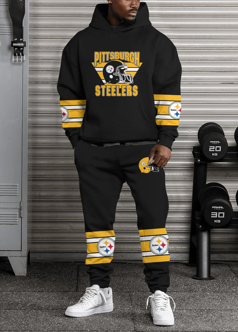Pittsburgh Steelers 3D Printed Pullover Hoodie And Sweatpant 2pcs Tracksuits