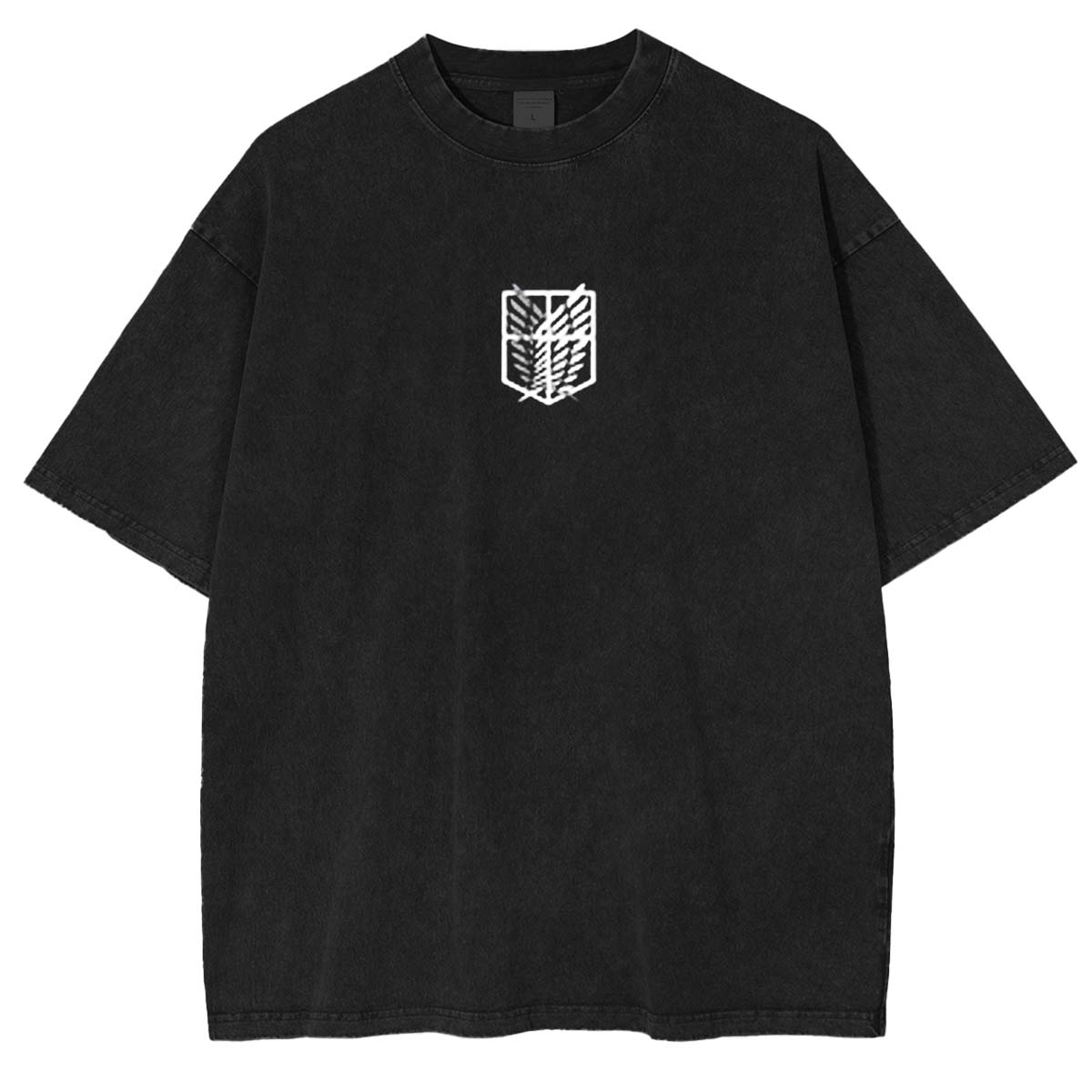 Retro Heavy Eren Yeager x Attack On Titan Anime Printed Oversized Washed T-Shirt