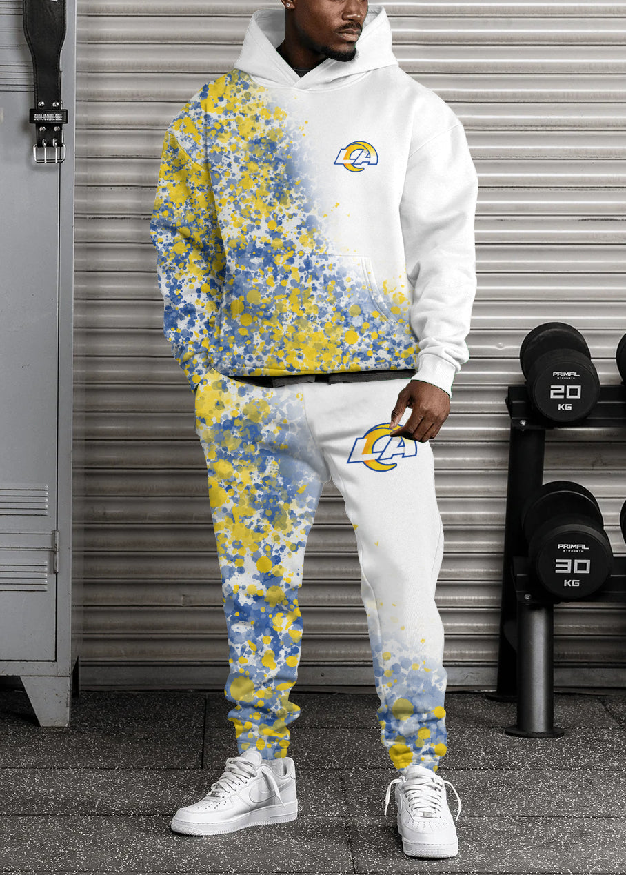 Los Angeles Rams 3D Printed Pullover Hoodie And Sweatpant 2pcs Tracksuits