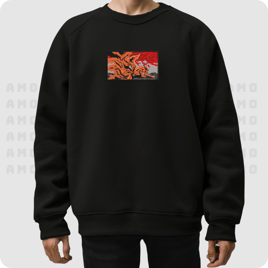 KURAMA Naruto Embroidered Sweater