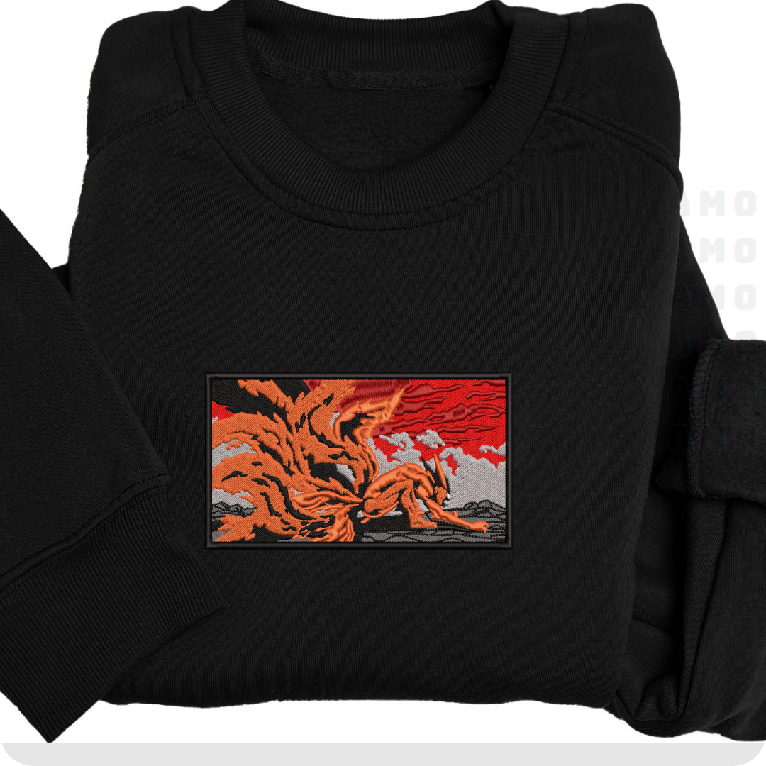 KURAMA Naruto Embroidered Sweater