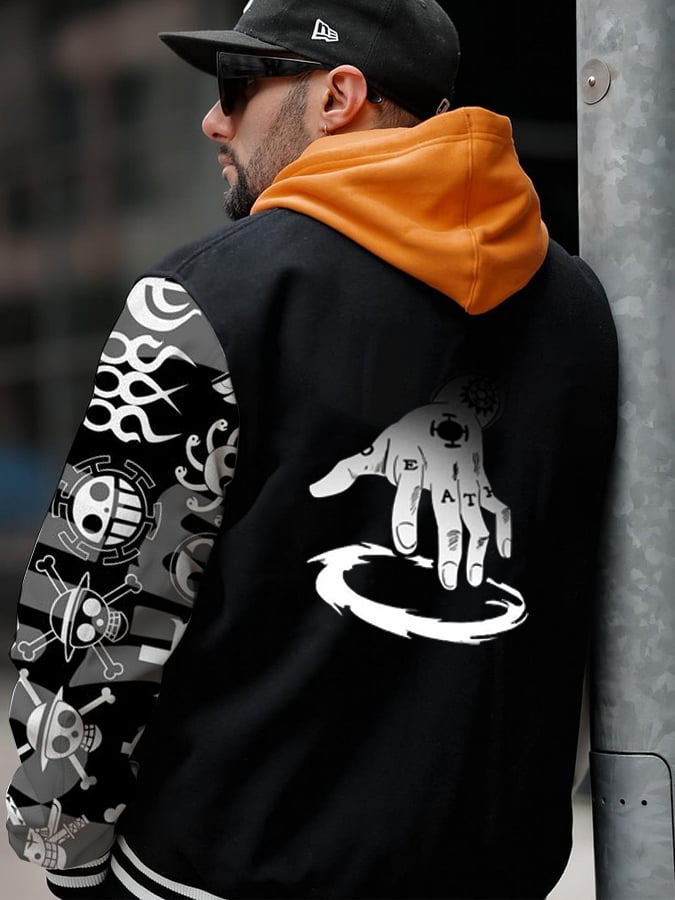 Men's Stylish Comic Baseball Jacket