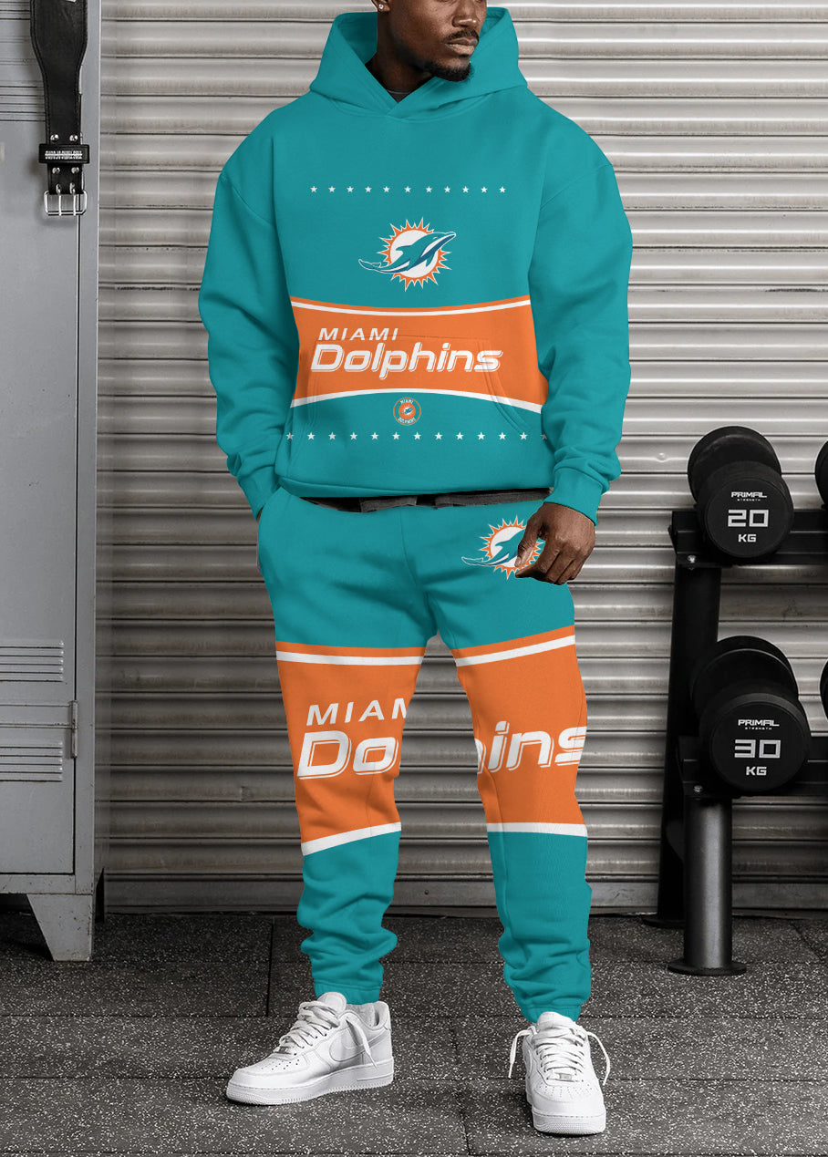 Miami Dolphins  3D Printed Pullover Hoodie And Sweatpant 2pcs Tracksuits