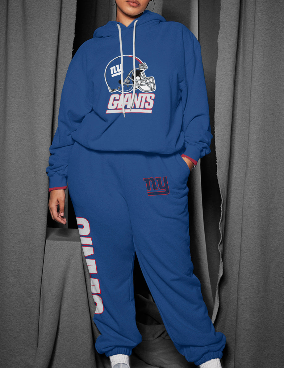 New York Giants 3D Printed Pullover Hoodie And Sweatpant 2pcs Tracksuits