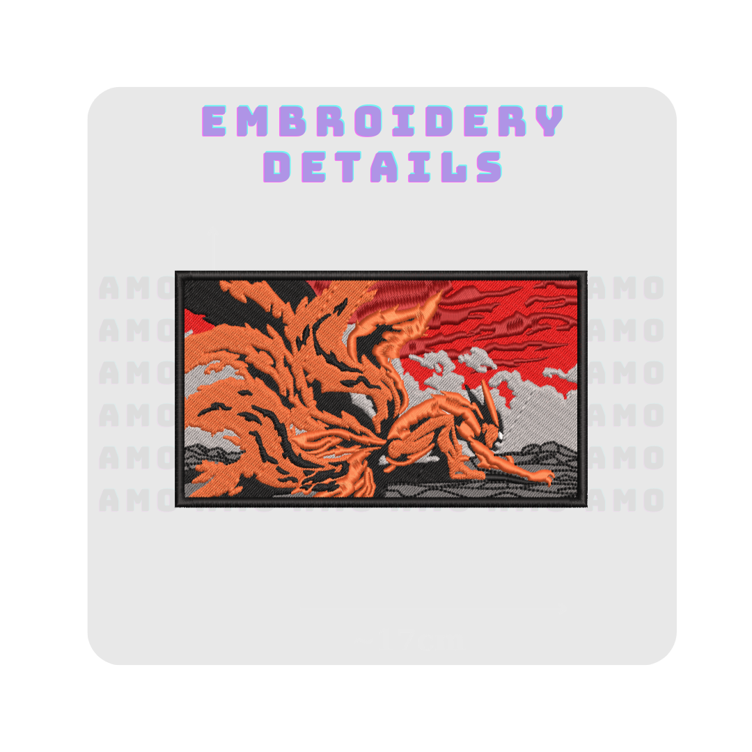 KURAMA Naruto Embroidered Sweater