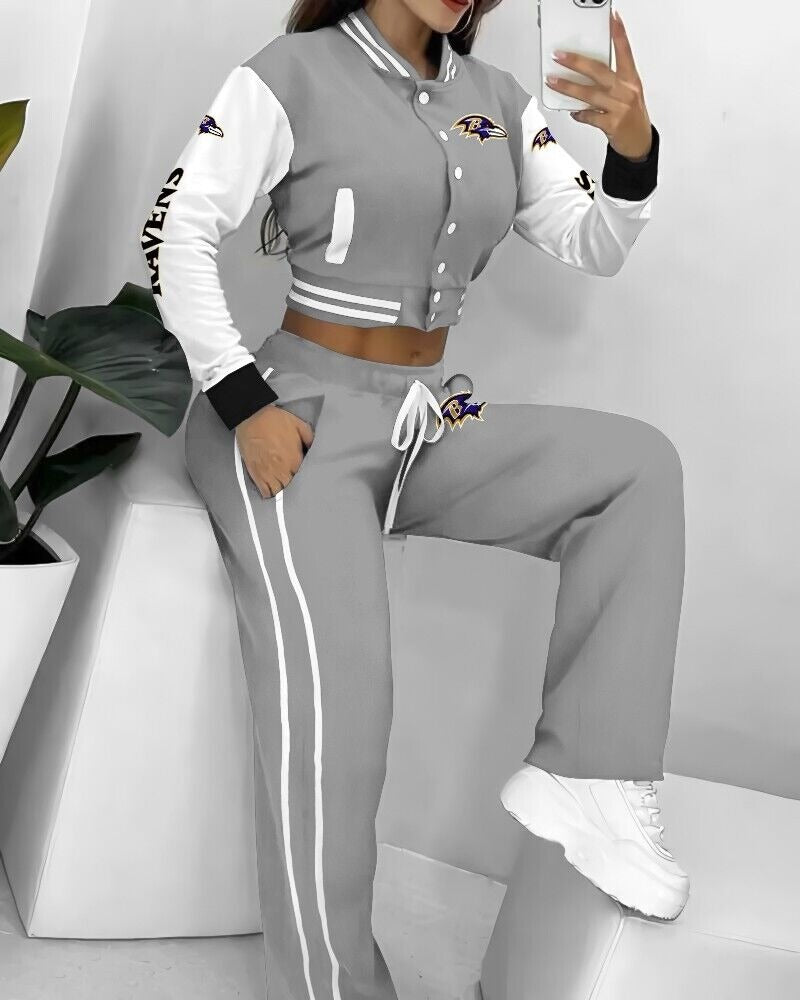 Baltimore Ravens 3D Printed Varsity Jacket Set