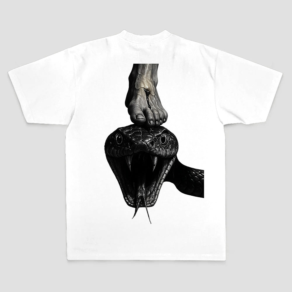 Snake Under Foot Printed Men's T-shirt