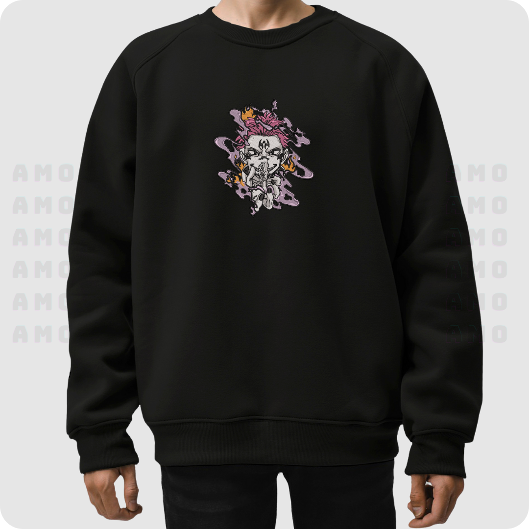 Sukuna Ryomen Jujutsu Kaisen Embroidered Sweater