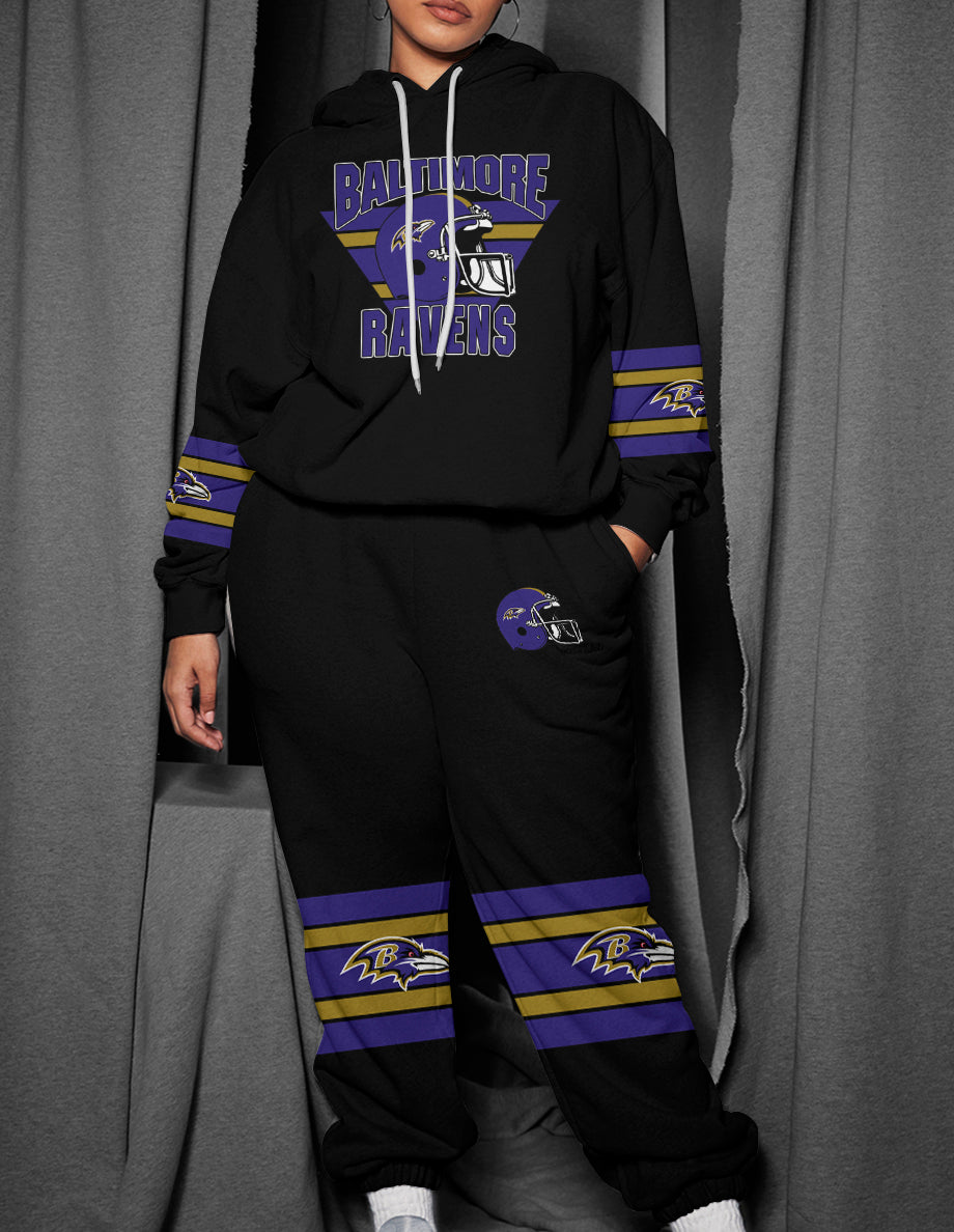 Baltimore Ravens 3D Printed Pullover Hoodie And Sweatpant 2pcs Tracksuits