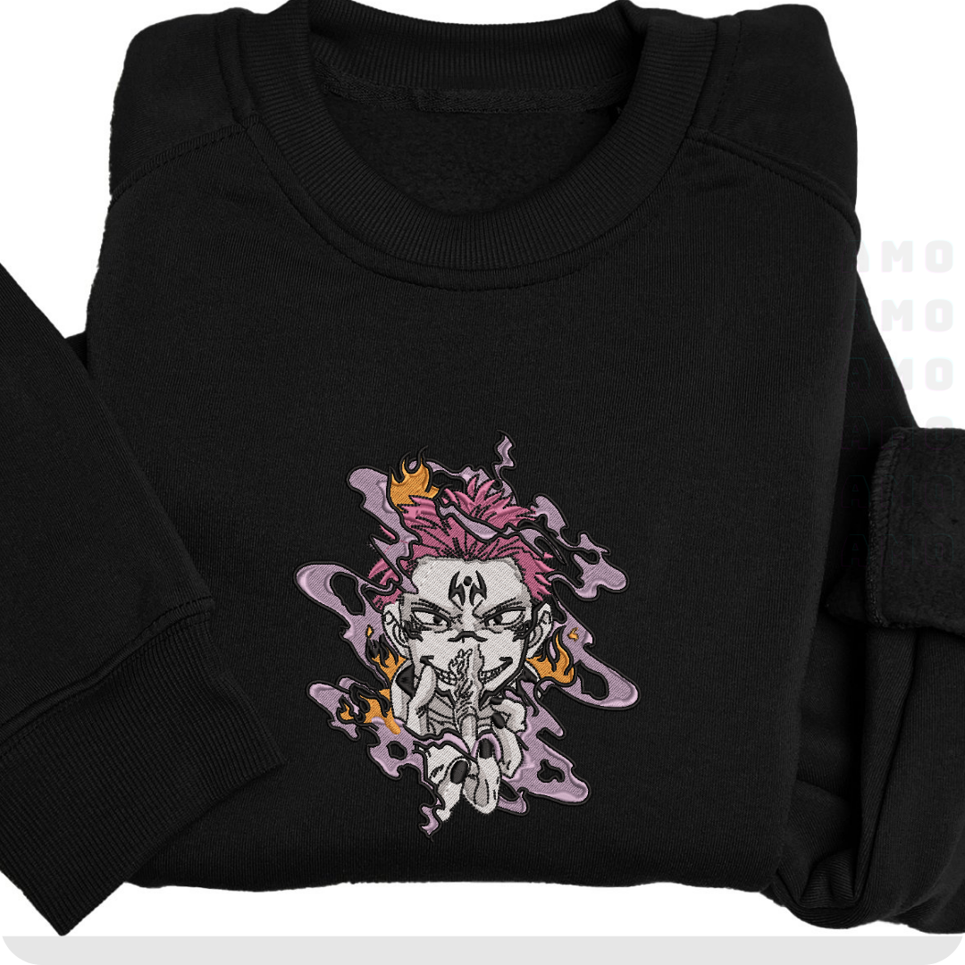 Sukuna Ryomen Jujutsu Kaisen Embroidered Sweater
