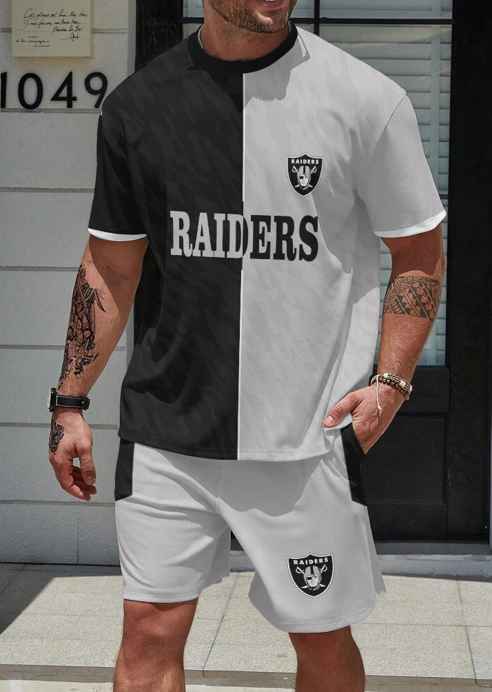 Las Vegas Raiders  Limited Edition Top And Shorts Two-Piece Suits