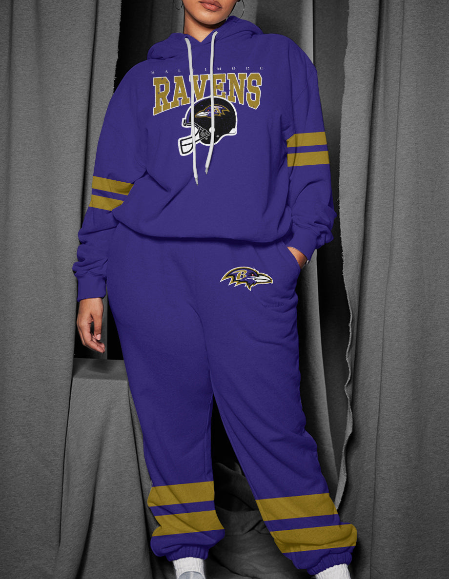 Baltimore Ravens 3D Printed Pullover Hoodie And Sweatpant 2pcs Tracksuits
