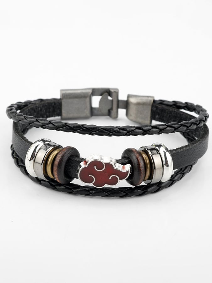 Vintage Multi-Layer Pair Clasp Braided Leather Bracelet