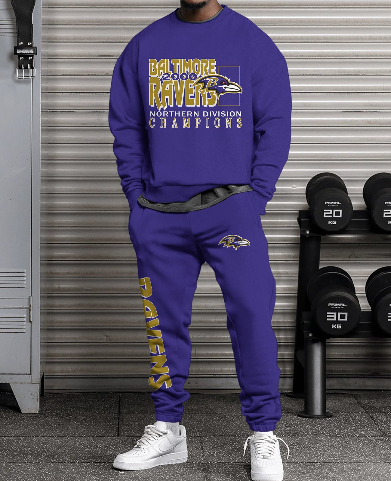 Baltimore Ravens  3D sweatsuit and sweatpants 2 piece outfits