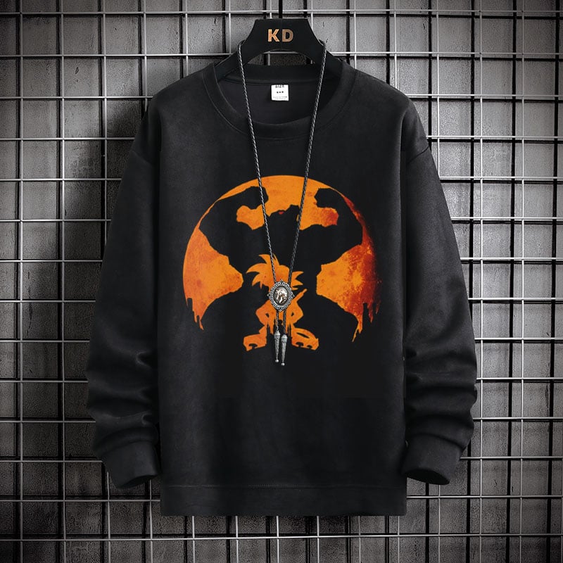 Men's Comic Printed Crew Neck Sweatshirt
