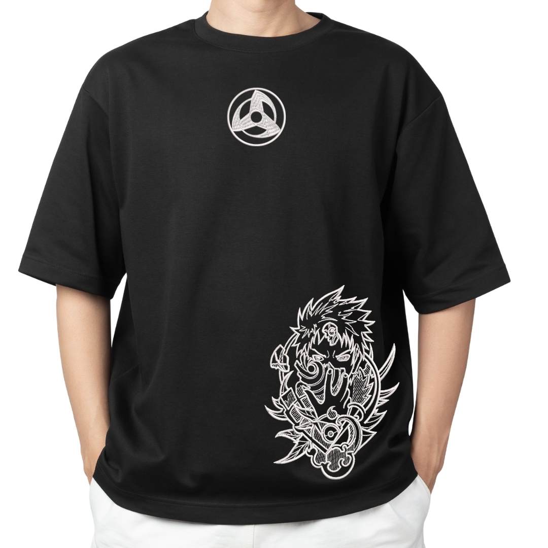 Naruto Obito Embroidered Embroidered T-Shirt
