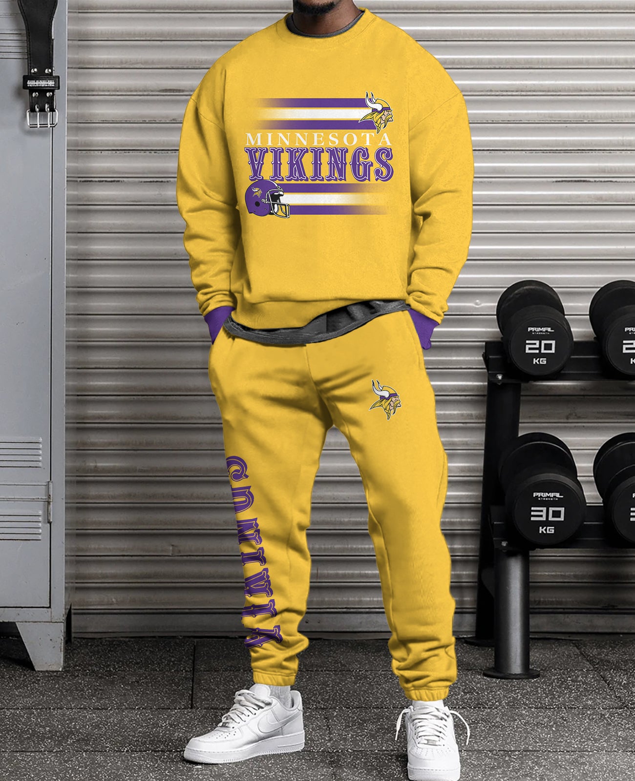 Minnesota Vikings    3D sweatsuit and sweatpants 2 piece outfits