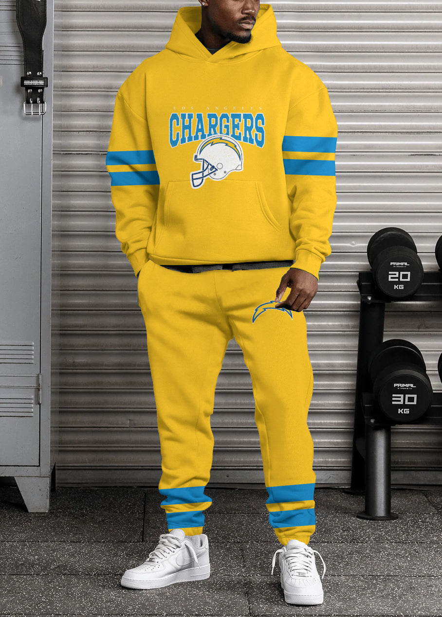 Los Angeles Chargers 3D Printed Pullover Hoodie And Sweatpant 2pcs Tracksuits
