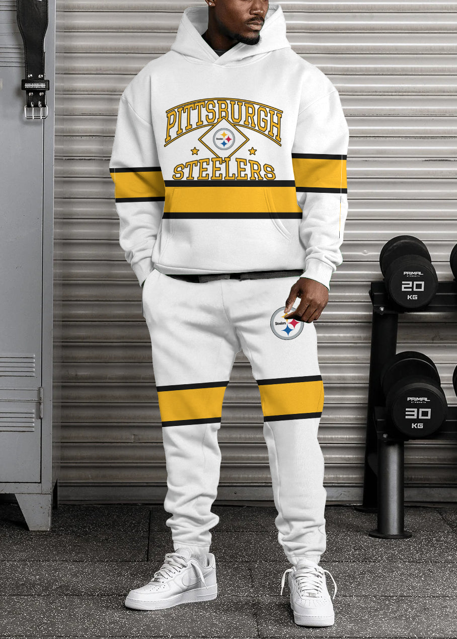 Pittsburgh Steelers 3D Printed Pullover Hoodie And Sweatpant 2pcs Tracksuits