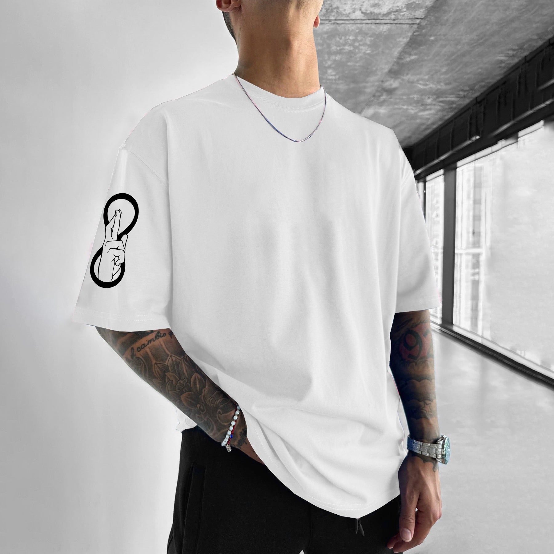 Oversized Jujutsu Kaisen Anime Print T-Shirt