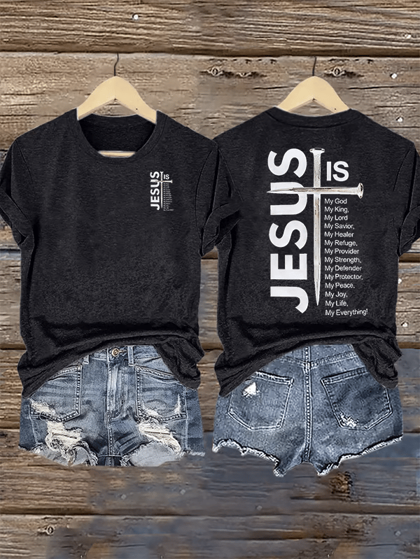 Women's  JESUS IS My God Print T-Shirt