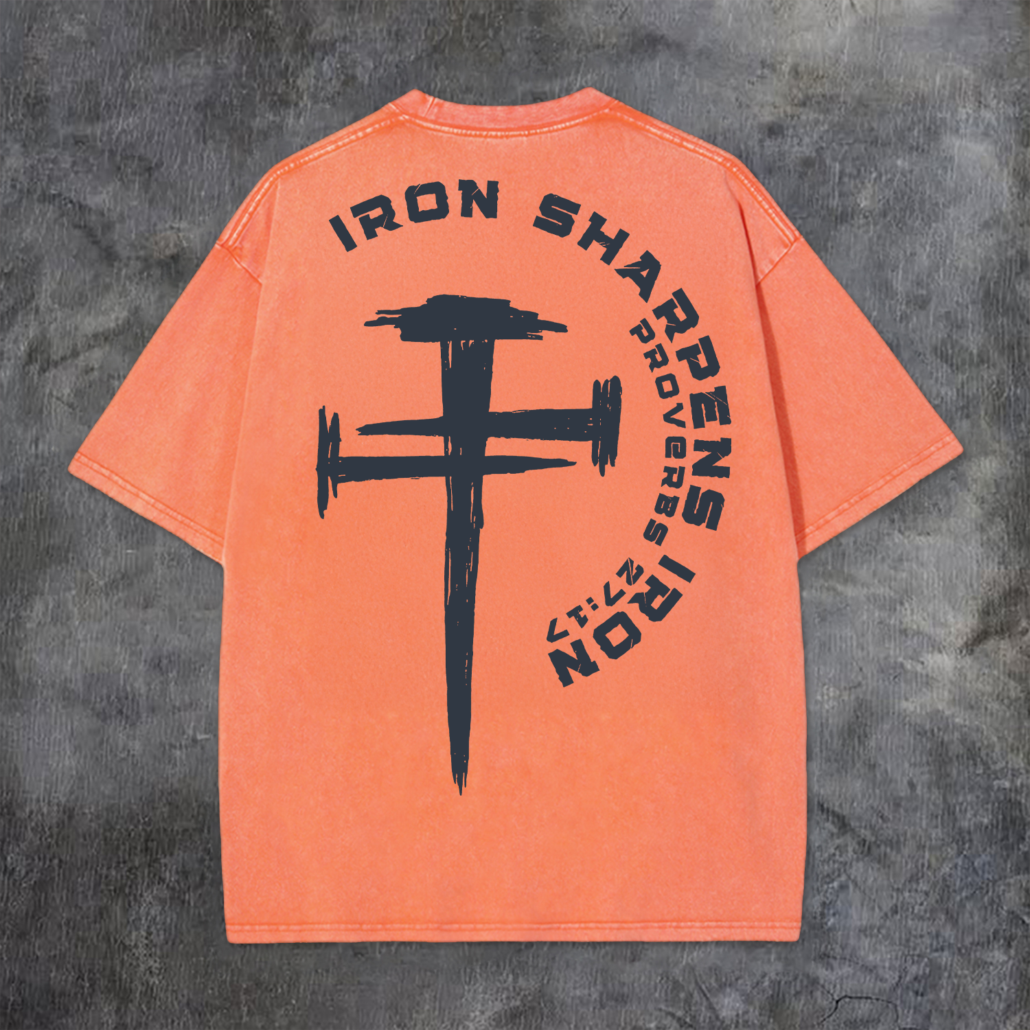 Iron Sharpens Iron Printed Oversize Washed T-Shirt