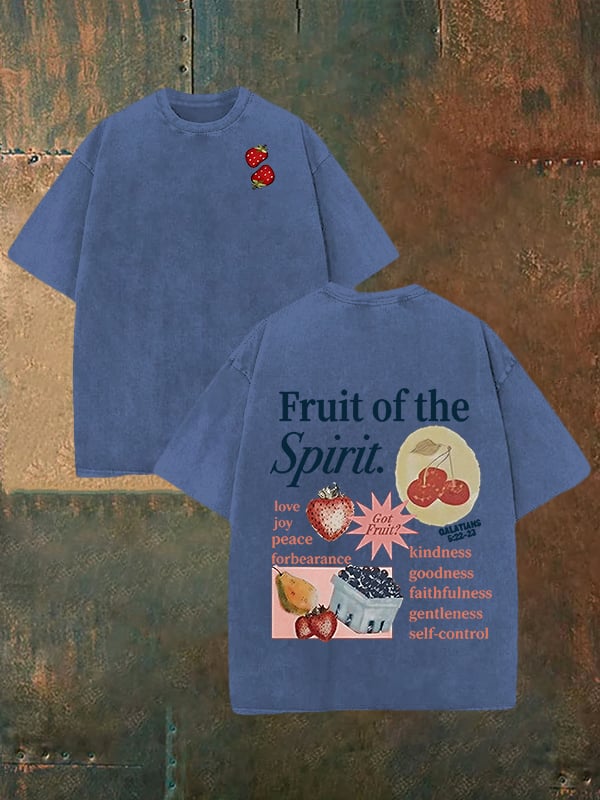 Unisex  Fruit of the Spirit Print  Washable T-shirt