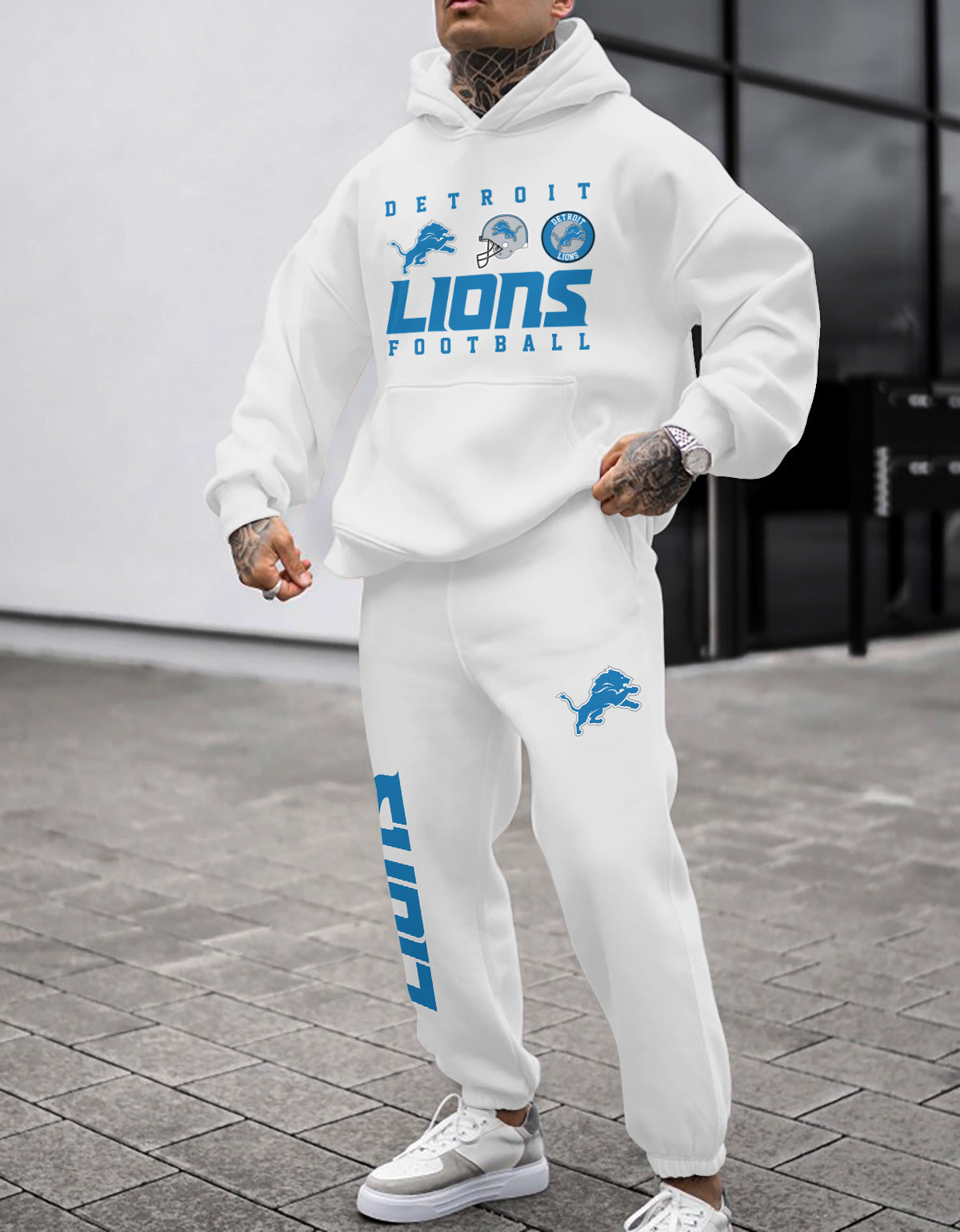 Detroit Lions 3D Printed Pullover Hoodie And Sweatpant 2pcs Tracksuits