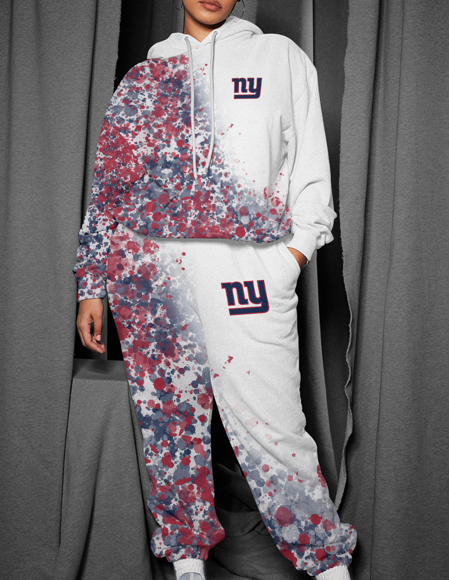 New York Giants 3D Printed Pullover Hoodie And Sweatpant 2pcs Tracksuits