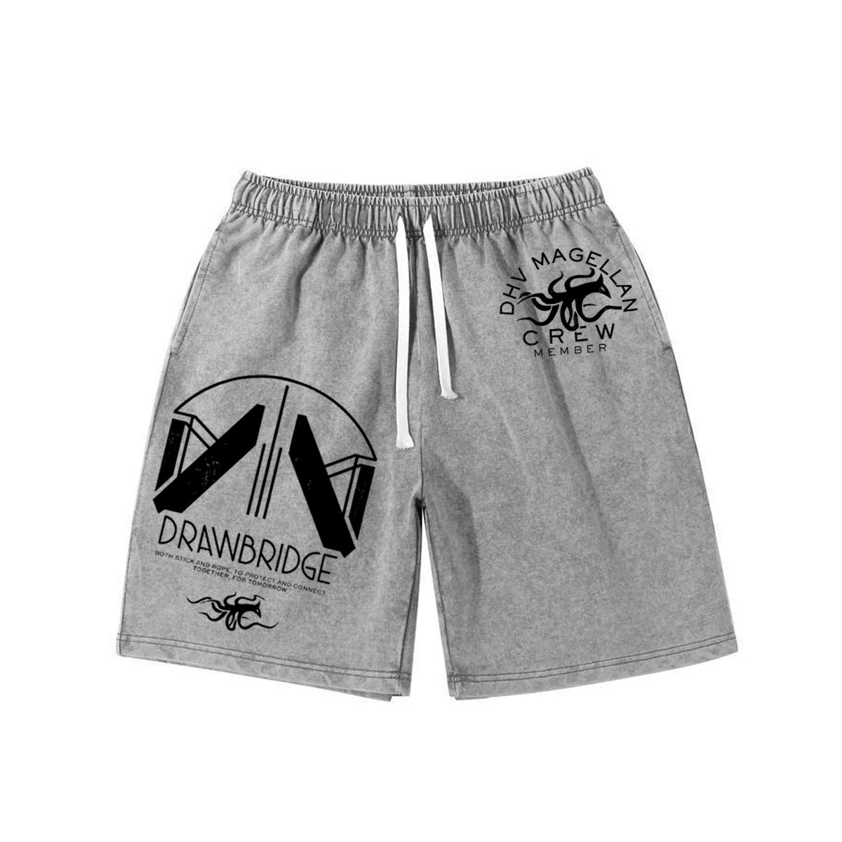 Death Stranding 2 - DHV MAGELLAN Crew Member Washed Shorts Loose Sports Shorts