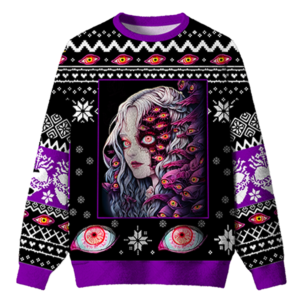 PURPLE EYE REALM UGLY CHRISTMAS SWEATSHIRT — image 1