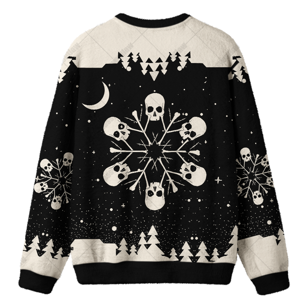 SNOWFLAKE SKULL UGLY CHRISTMAS SWEATSHIRT — image 2