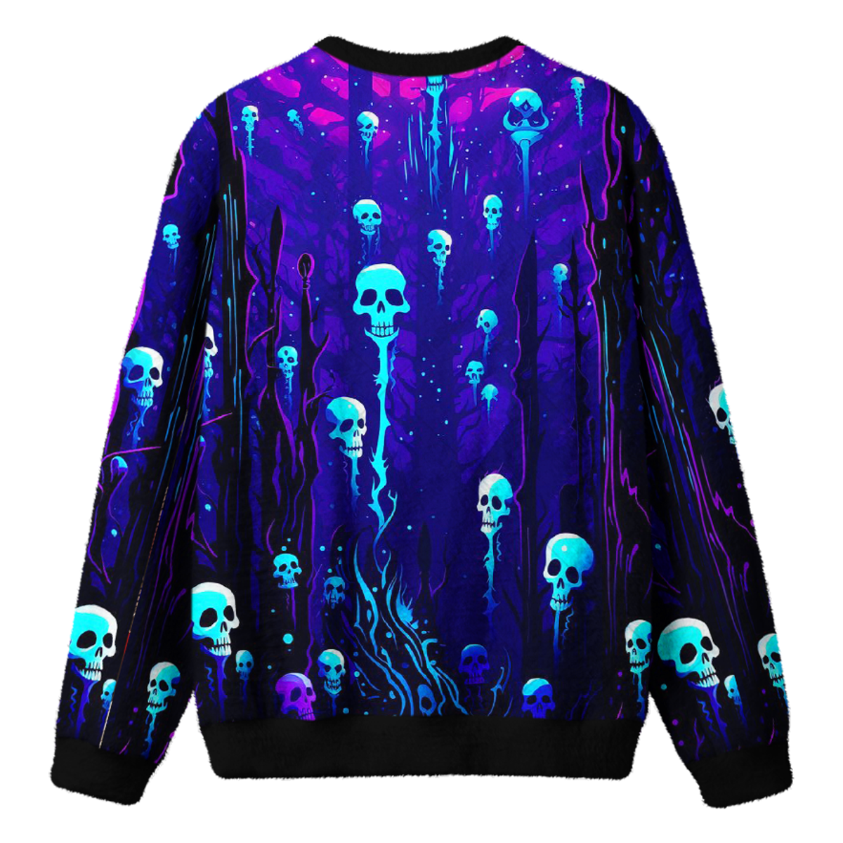 SKULLS IN THE NIGHT KNIT SWEATSHIRT — image 2