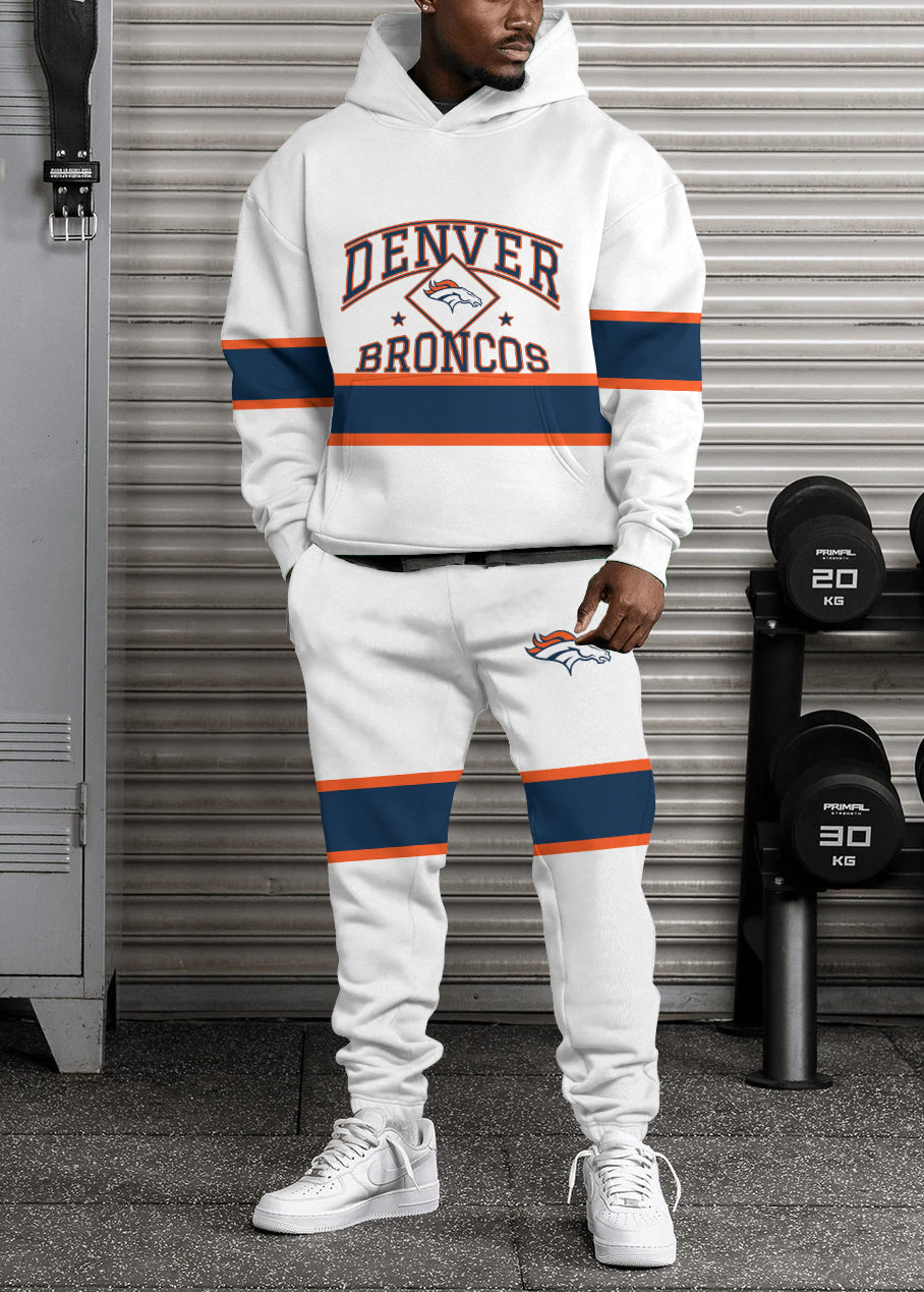 Denver Broncos 3D Printed Pullover Hoodie And Sweatpant 2pcs Tracksuits
