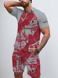 Atlanta Falcons Limited Edition ZIP Polo Shirt And Shorts Two-Piece Suits